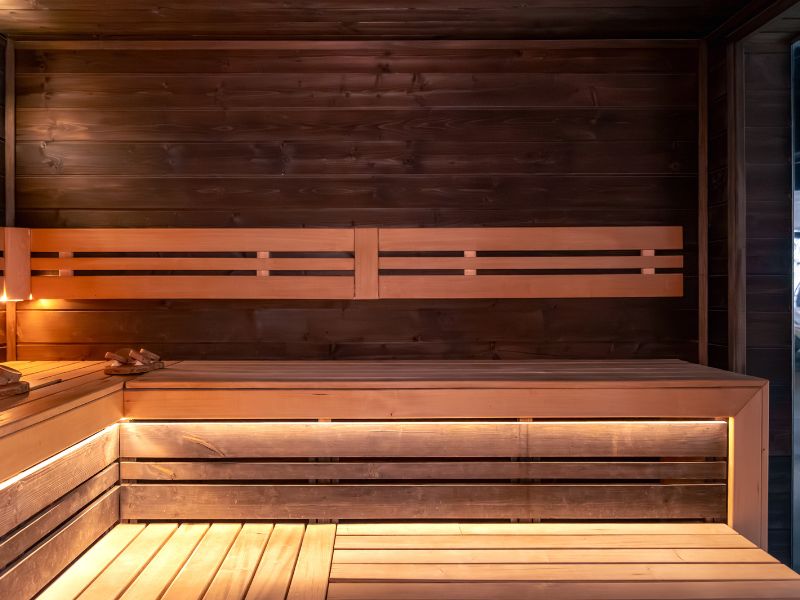 Manutenção no aquecedor de sauna